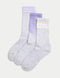 3pk Cotton Blend Ankle High Socks